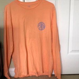 Men’s Orange Vineyard Vines Long Sleeve T-Shirt- M